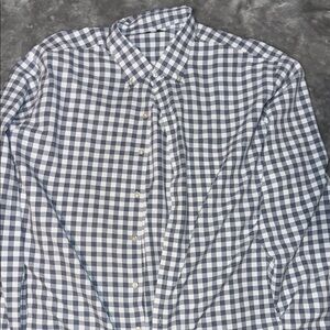 Peter Millar Navy and White Plaid Men's Shirt